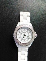 Chanel J12 white enamel band wristwatch