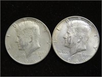 1967 & 1968 KENNEDY HALF DOLLAR 40%