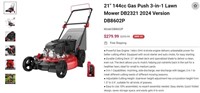 N7590 21" 144cc Gas Push 3-in-1 Lawn Mower