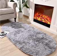 ($59)Soft Grey Rugs for Bedroom Living Room