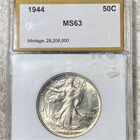 1944 Walking Half Dollar PCI - MS63