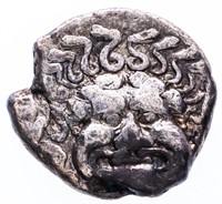 Ancient Greek Medusa Head Silver Drachm Coin - Fro