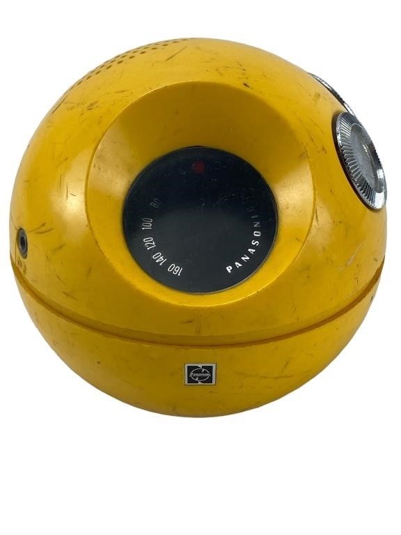 Space Age Panasonic AM Yellow Orb Transistor Radio