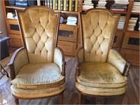 Vintage High Back King/Queen Chairs