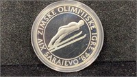1984 Silver Ski Jumping 500 Dinara Proof Sarajevo