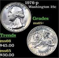 1976-p Washington Quarter 25c Grades GEM+ Unc