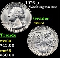 1976-p Washington Quarter 25c Grades GEM+ Unc