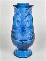 Blue Owl Tea Light Lamp