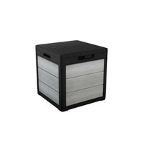 30 Gallon Resin Deck Box, Grey/Black