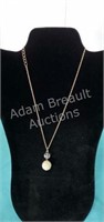 Women's 10 in necklace w/ 2 spheres