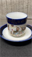 Demi Tasse Flow Blue King George & Queen Mary Cup