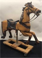Wooden Carousel Horse Named "Senator BF"
