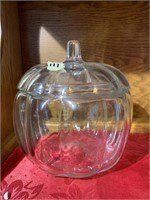 Glass Pumpkin Jar with Lid