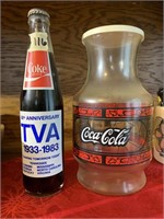 50th Anniversary TVA Coke Bottle & Coke Container