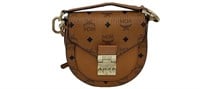 Cognac Rough Leather Rounded Purse