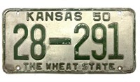 1950 Kansas License Plate