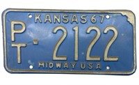 1967 Kansas License Plate