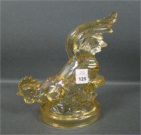 Maker? Lt. Marigold Pecking Rooster Figural