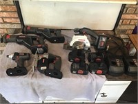 Craftsman power tool set, batteries , chargers