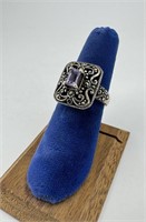 Thailand Sterling Silver Amethyst Ring