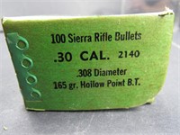 .30 Cal 165 Grain Rifle Bullets by Sierra