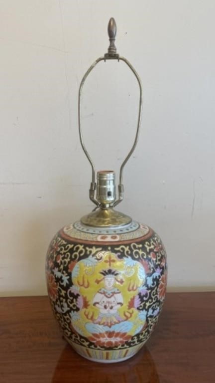 Ceramic Chinese Ginger Jar Lamp