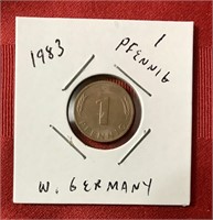 1983 Germany 1 Pfennig