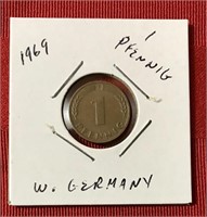 1969 Germany 1 Pfennig