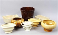 Cream & Brown Pottery Planters & Vases