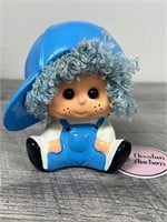 Large Head Yarn Hair 1970s Ceramic Bank Child