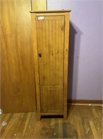 Light brown pantry cabinet 3 shelves