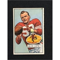 1951 Bowman Football Alex Loyd Card Vg