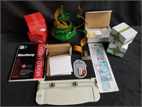 Box of miscellaneous home decorations