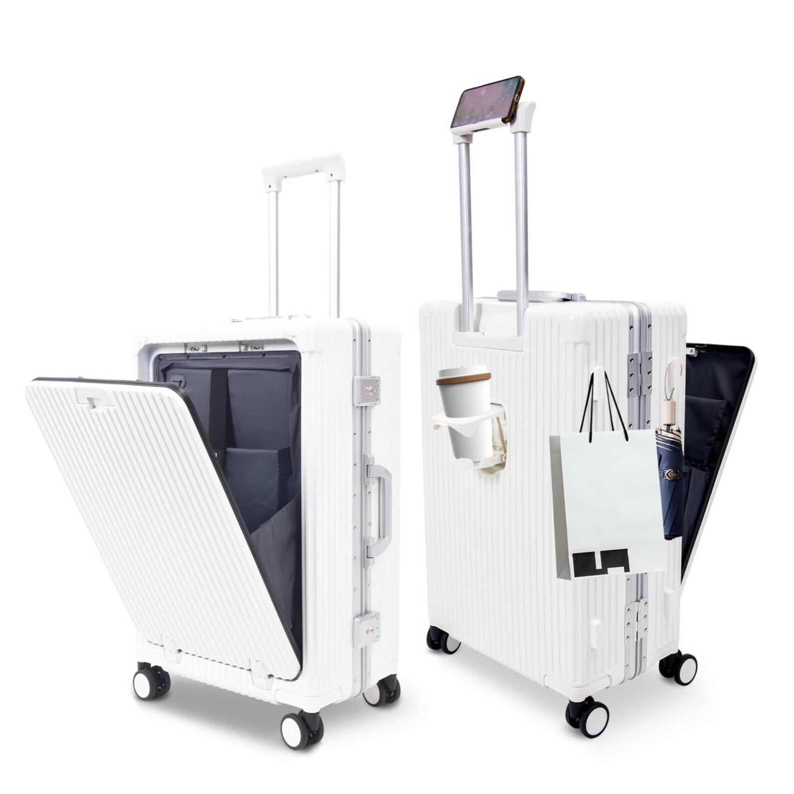 20 Carry On Luggage with Spinner Wheels,PC Hardsh