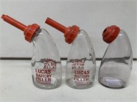 3 x Lucas Battery Filler Bottles (A/F)