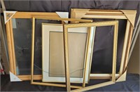 Assorted art frames in various styles