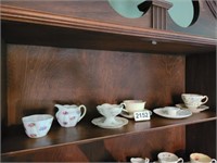 6PC CHINA (SAUCERS, CUPS, MILK AND SUGAR DISHES)