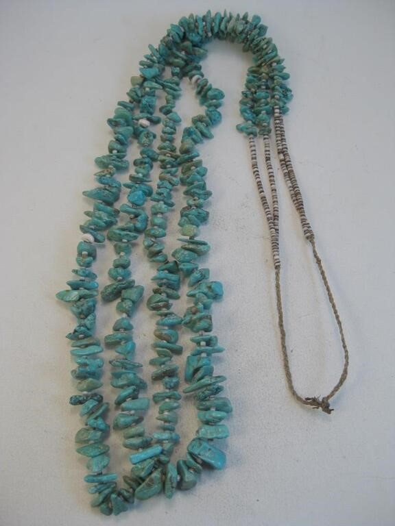 Southwest Double Strand Turquoise Necklace