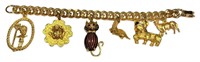 Goldtone Bracelet w/ Animal Charms
