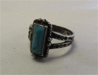 Sterling Silver Turquoise Ring- Size 5