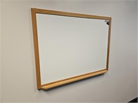4' wood frame white board