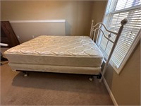 full bed with frame, boxsprings and mattress