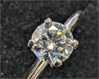 $950 10K  White Moissanite Test Like Diamond Looks