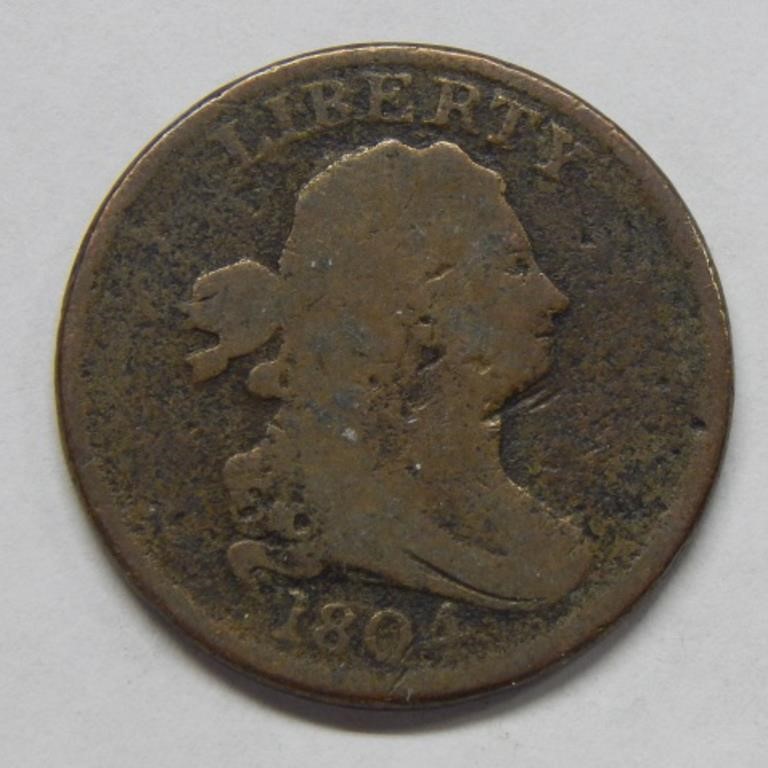 1804 Half Cent - Plain 4 With Stems