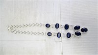 9 Large Stone Sapphire Necklace