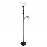 2-Light Mother Daughter Bronze Floor Lamp