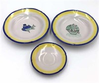 3 Pieces of Carro Positano Italian Ceramic Dishes