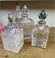 3pc glass decanter set