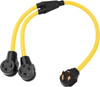 ONETAK NEMA 14-30P to 2 Outlet 14-30R Y Splitter