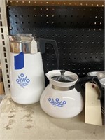 2 pcs-Corning Ware Coffee Pots